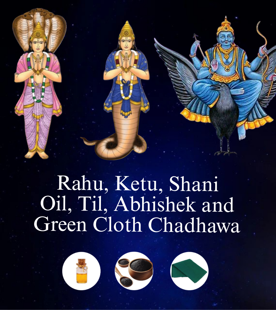 Saturday (shanivaar) Special Rahu, Shani, Ketu Abhishek and Tel-Til-Green Cloth Chadhava